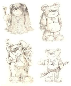 Teddy Character Sketches