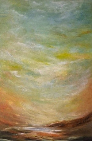 art paysage atmosphérique#art abstrait contemporain# la valée des secrets3# Khadija El Haouchi (2)