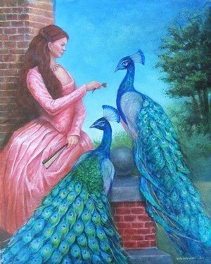 Three Peacocks