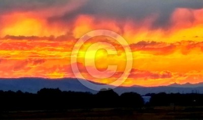 sunset in Ellensburg