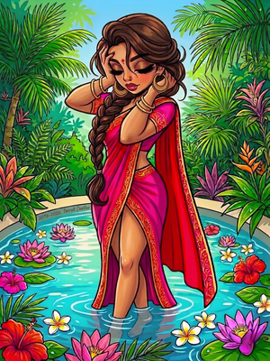 Tranquil Waters of the Lotus Pool