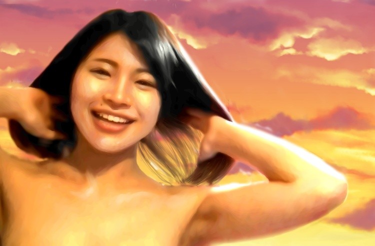 A Lady in Sunset