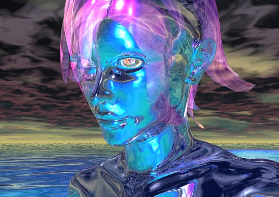blue girl