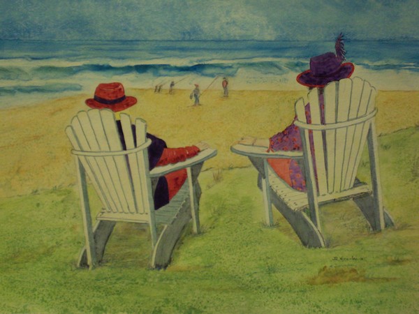Red Hats Watch Surf Fishing