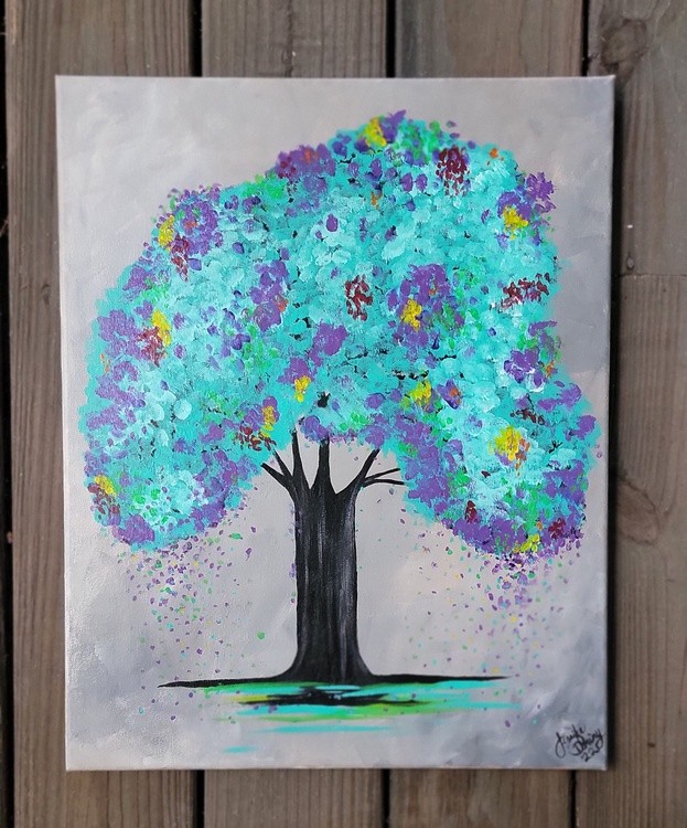 Bright Teal Tree