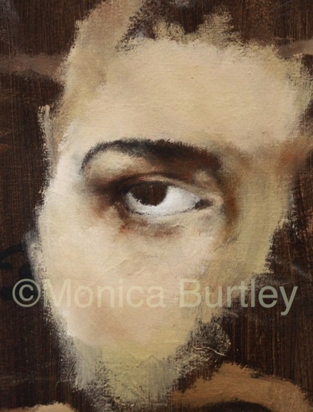 oil poster study for painting, detail