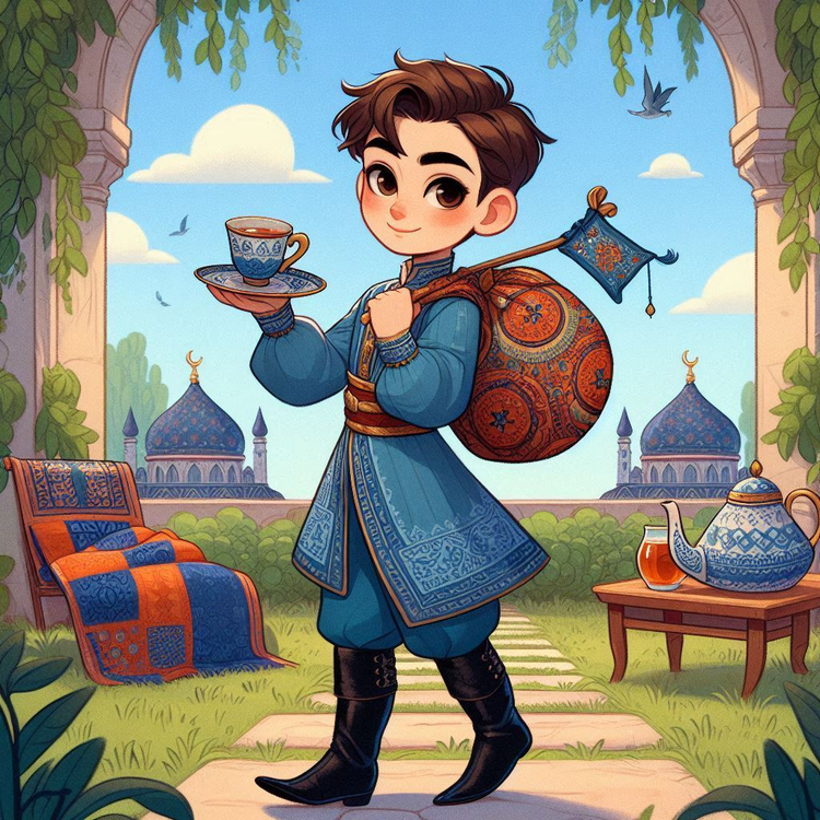 The tea worker themed