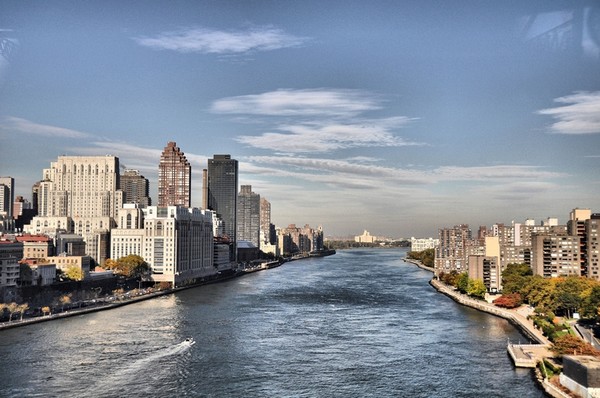 Looking North up East River