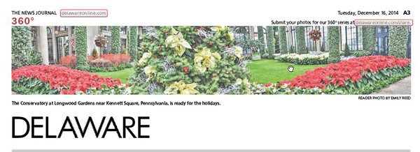 208th News Journal Panorama-Longwood Conservatory