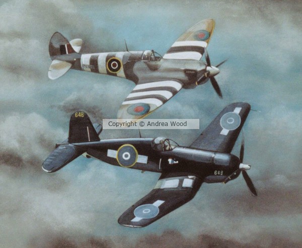 Spitfire and Corsaire.