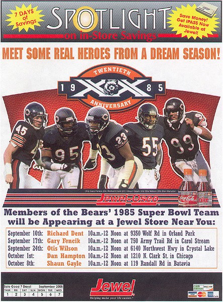 Bears spotlight ad for Jewel-Osco