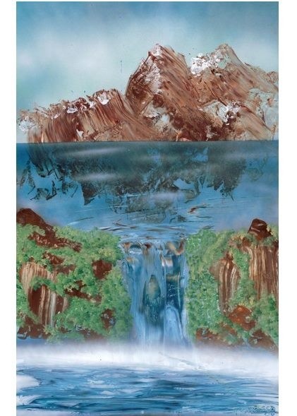 With this spraypainting i introduced the reflection technique