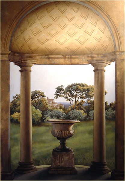 French Landscape Mural: The Village of Gordes, Fra