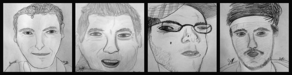 Sketch of James, Jeff, Mike, Jaz