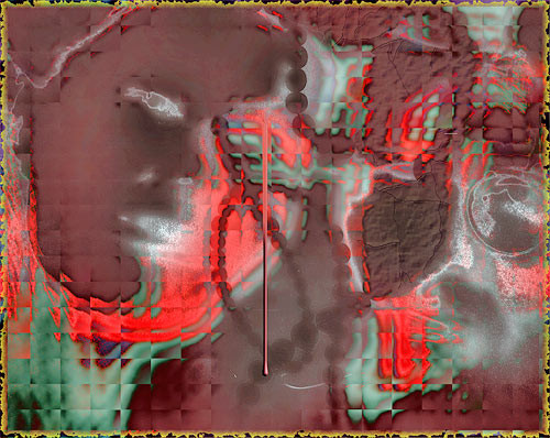 Anxious gazes behind broken masks