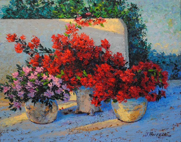 Mediterranean patio.