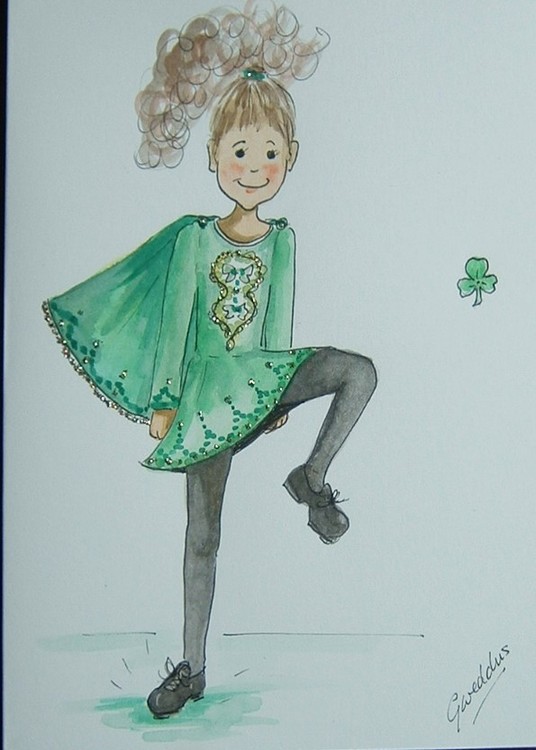 Cartoon Irish dancer