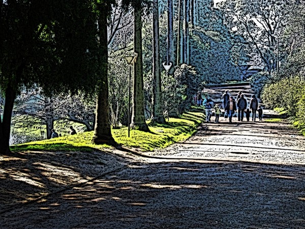 Lago del Parque Rodó.Montevideo Uruguay