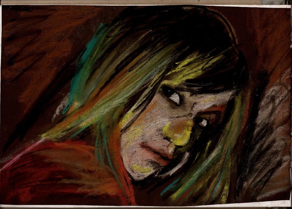 pastel self portrait