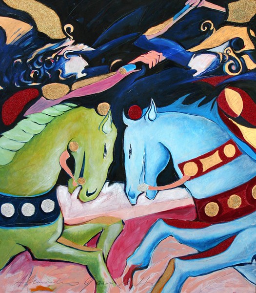 horses and riders