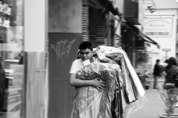 dry cleaning man