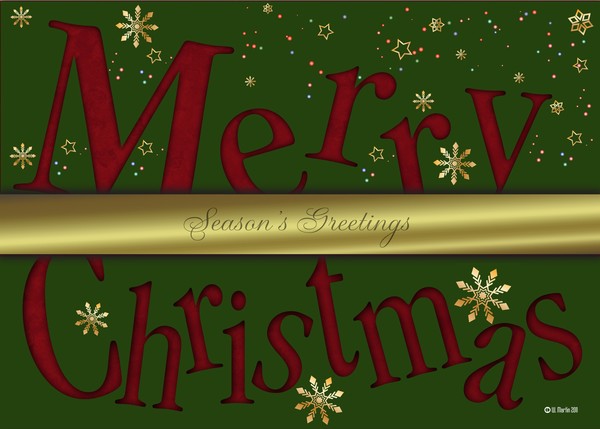 Merry Christmas Cutout Christmas Card