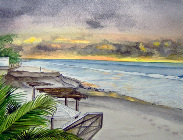 Sunset at Mancora beach, Peru