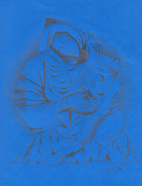 maternal affection (pointilism)