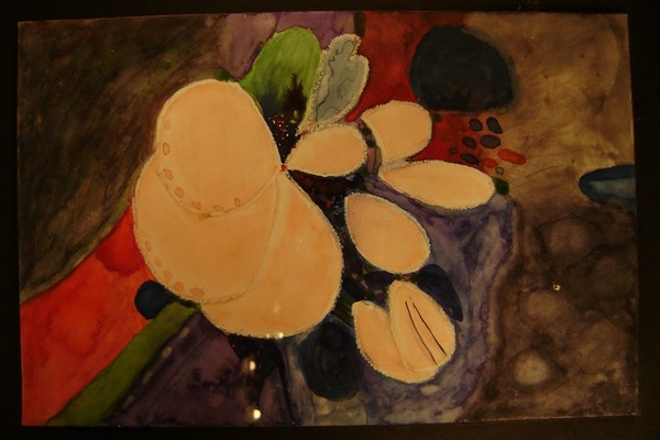 Abstract Magnolia watercolor