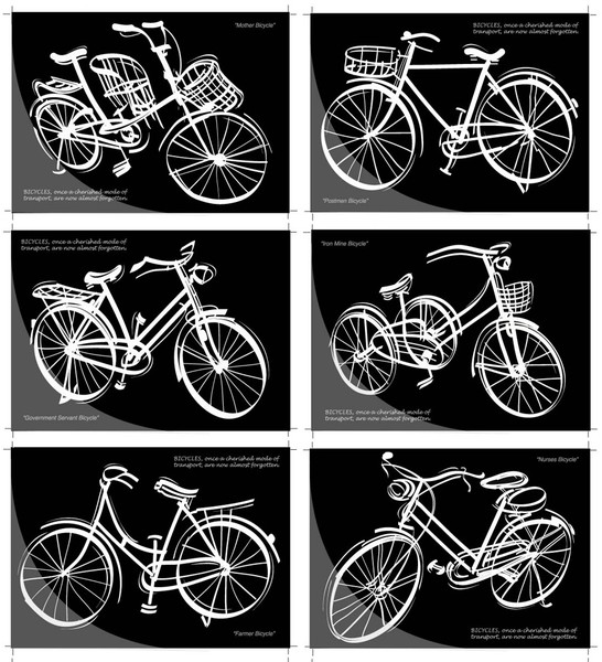 postcards Bicycle series