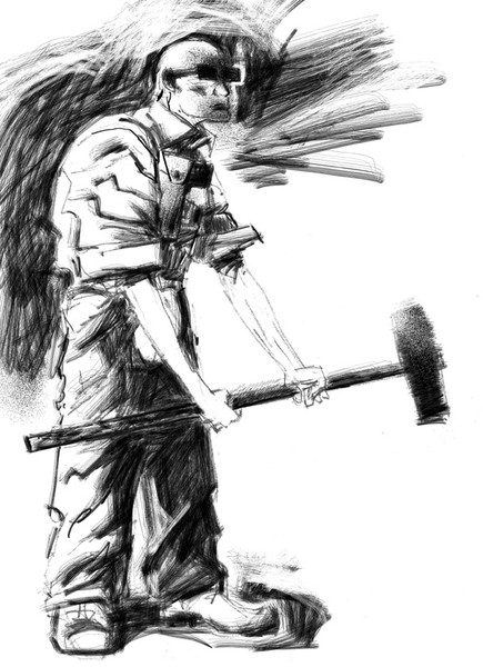 GUNN character drawing