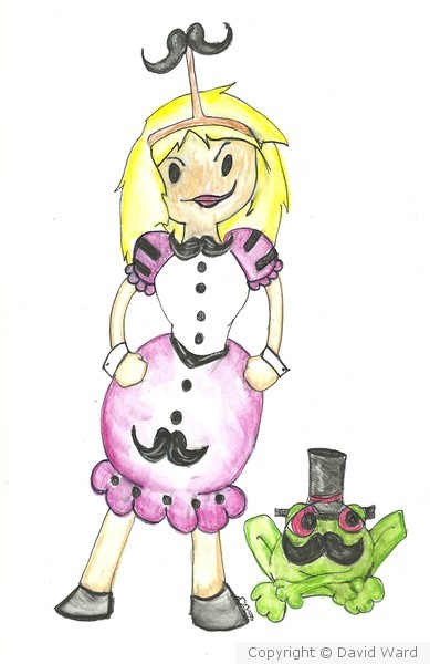 Mustache Princess 001
