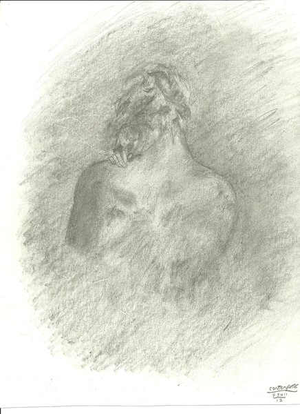 contemplating woman