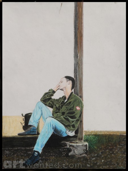 Unfinished portrait of J. Hurley