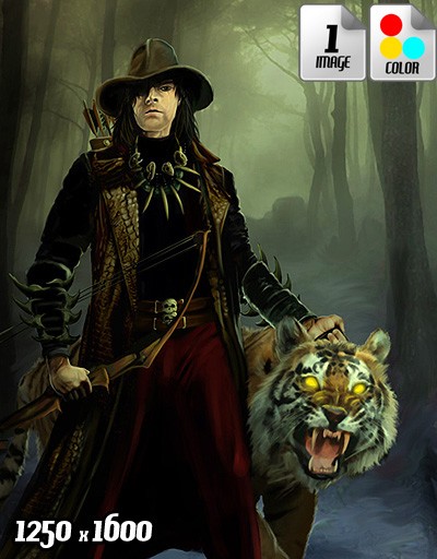 Hunter with Tiger