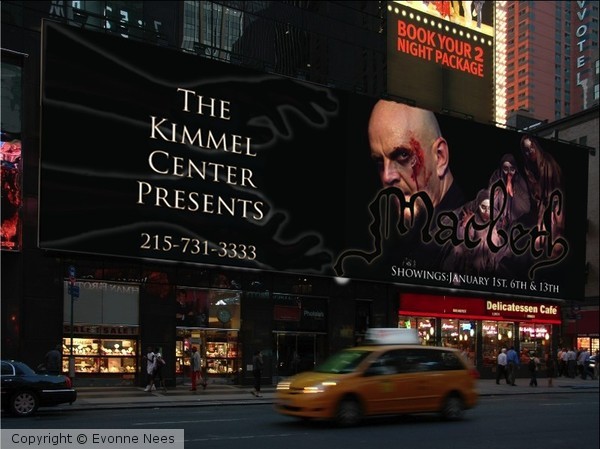 Macbeth Billboard in City