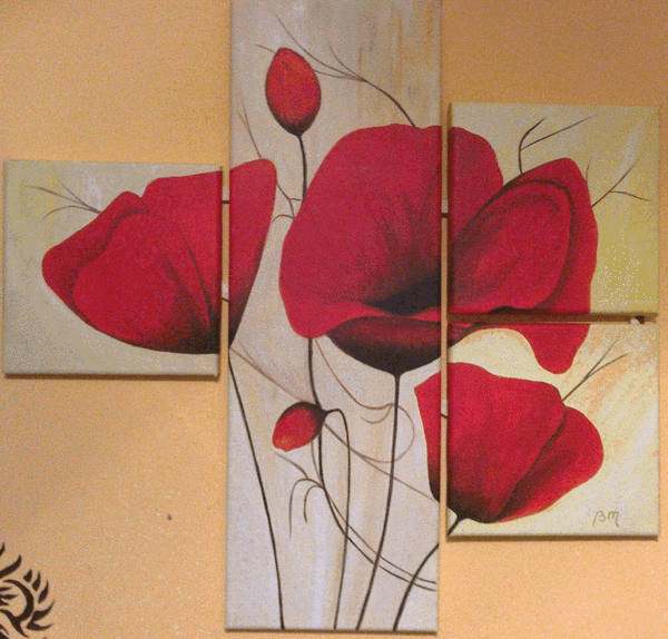 Poppies bloom