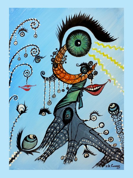 Lord of eyes. Painting oil