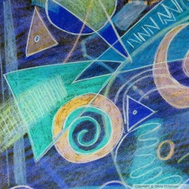 Within Lines and Shape Blue