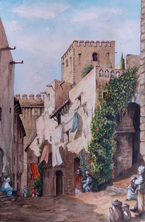 Callejuela de los Moros and Torre del Mirador c16th century