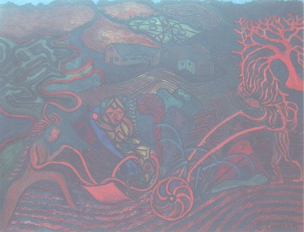 A Game of Cards in a Ploughed Field