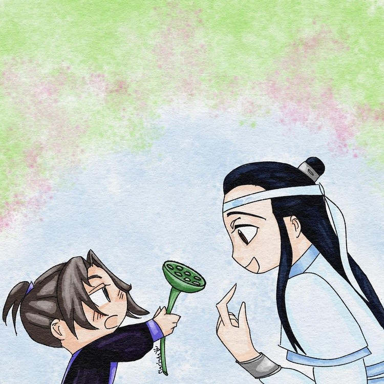 Day 2 Childhood Friends  A Gift xichengeclipse2021 xicheng mdzs fanart digitalart