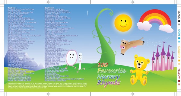 100 Favourite Nursery Rhymes CD cover