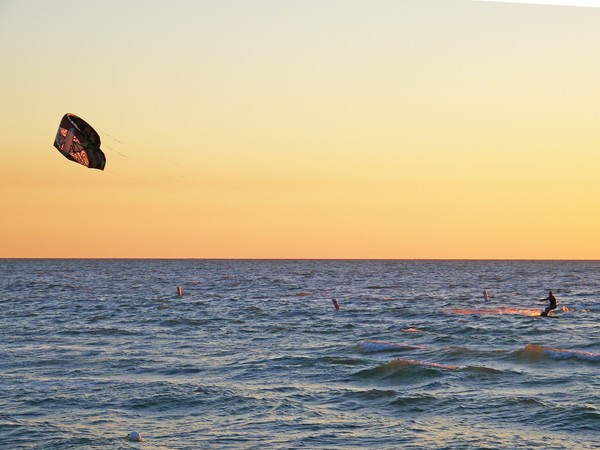 Wind Surfing at Sunset