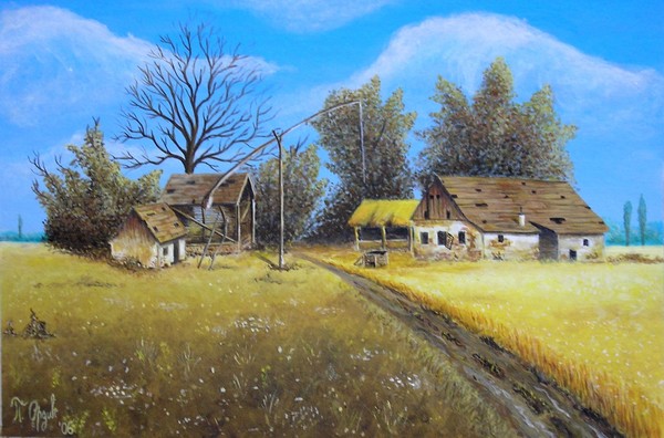 Left ranch with a wheathfield