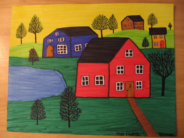Cottages on Blue Meadow Hill