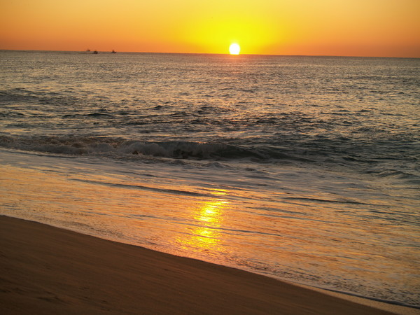 Fishing Boats And Sunrise