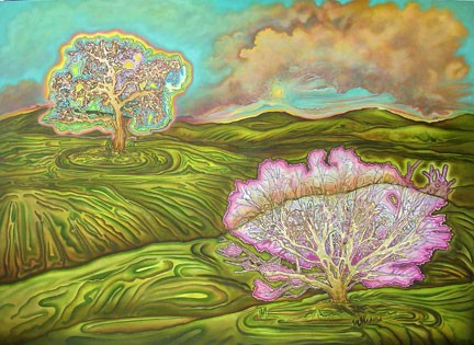 Electric Oaks on the Hillside