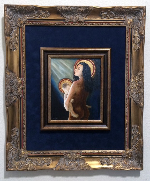 Madonna and Child with red