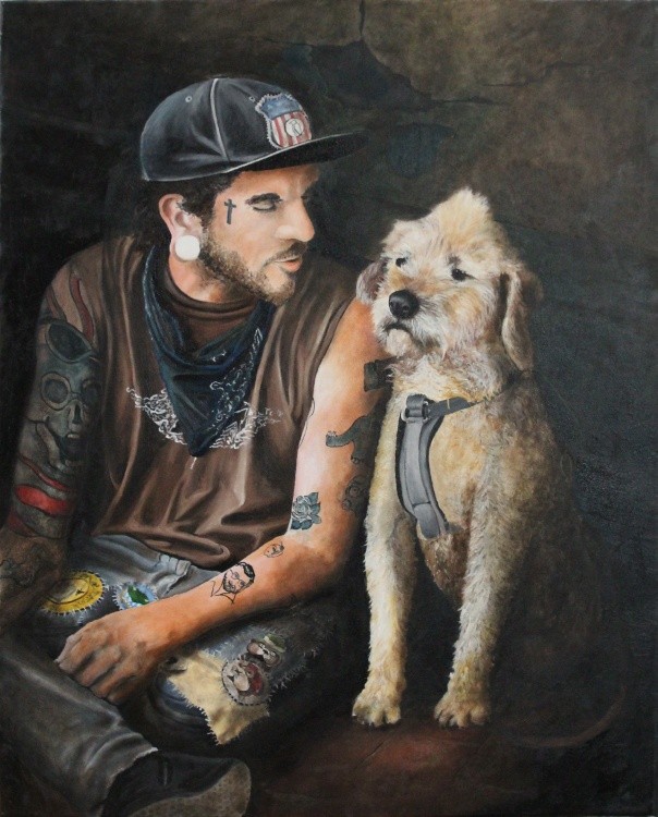 Homeless Vet and his Dog 